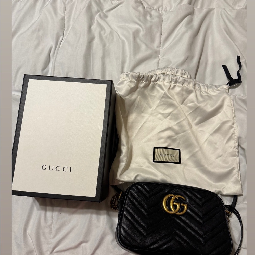 Gucci Black Quilted Crossbody Bag